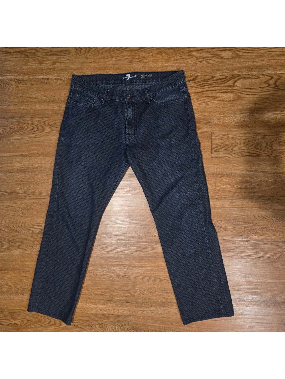7 For All Mankind Slimmy Patterned Jeans Blue 36 Women
